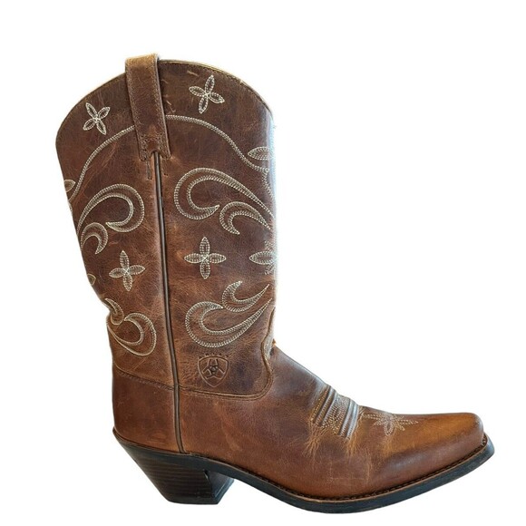 Ariat Shoes - Ariat Heritage Horseman Cowboy Boots  Womens Sz 7B Brown Leather
